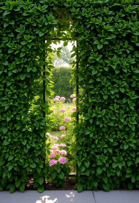 lush green privacy hedges