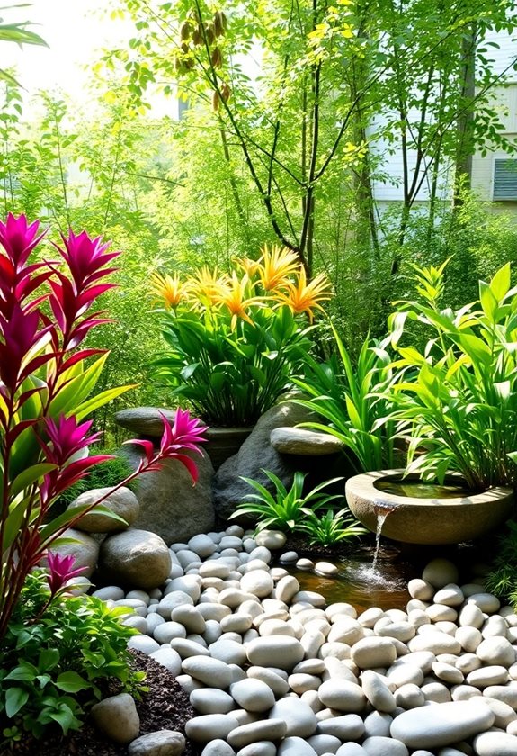lush plants create serenity