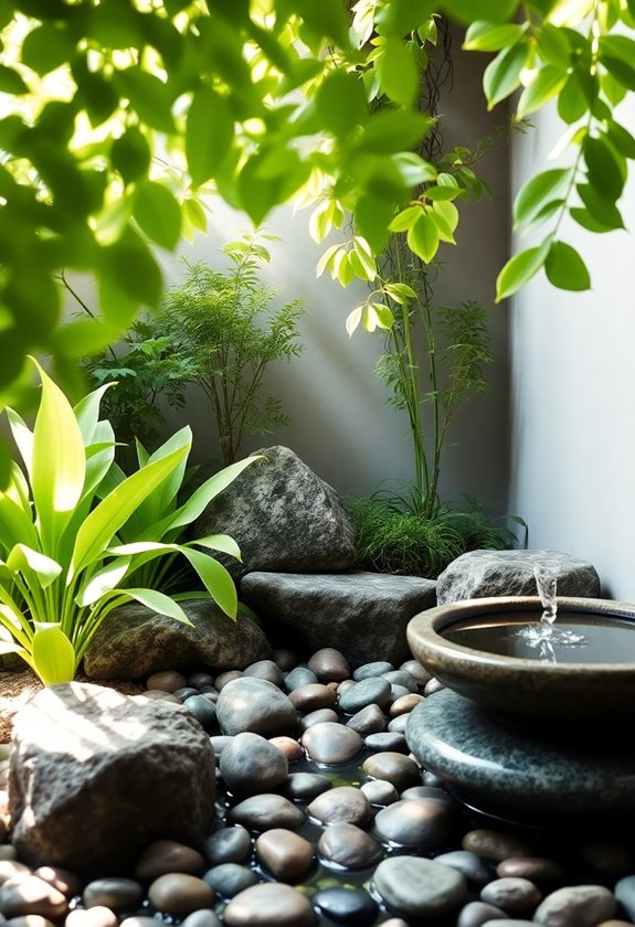lush plants enhance tranquility
