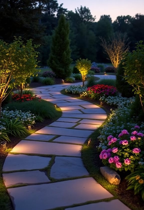 magical garden evening lighting