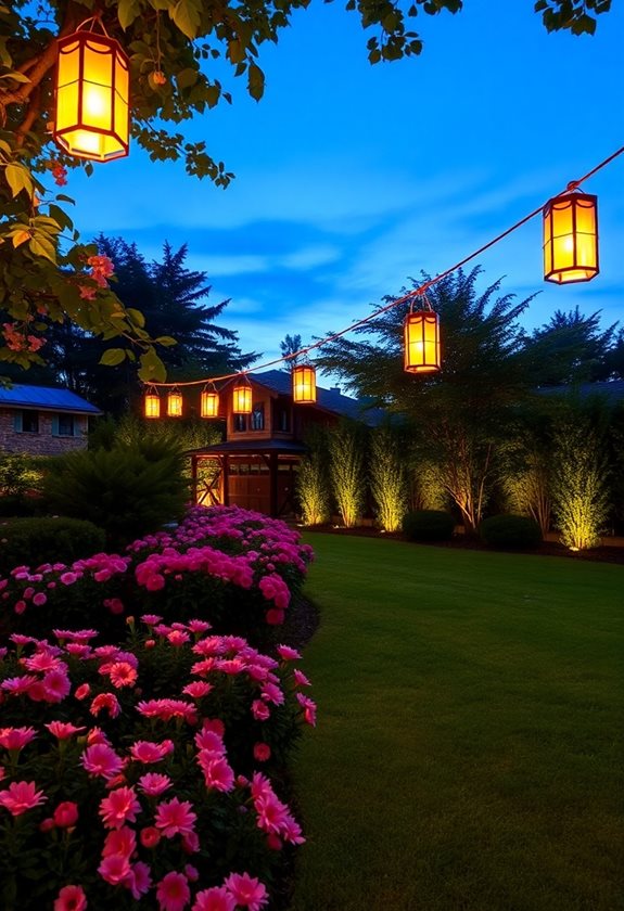 magical garden lantern ambiance