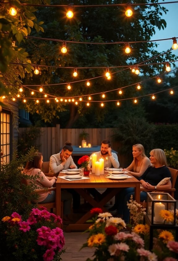 magical outdoor gathering lighting