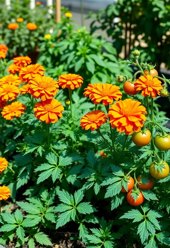 marigolds protect tomatoes naturally