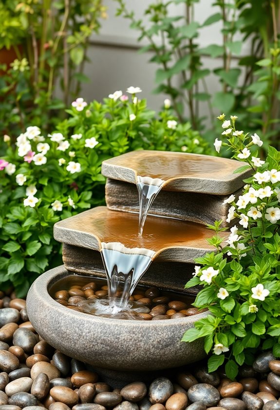 materials for garden fountains