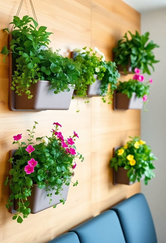 maximize space with wall planters