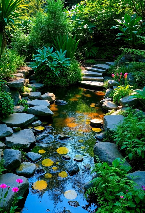 meandering streams and ponds