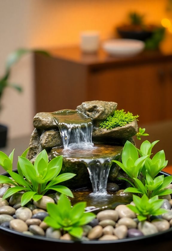 mini oasis tabletop waterfall