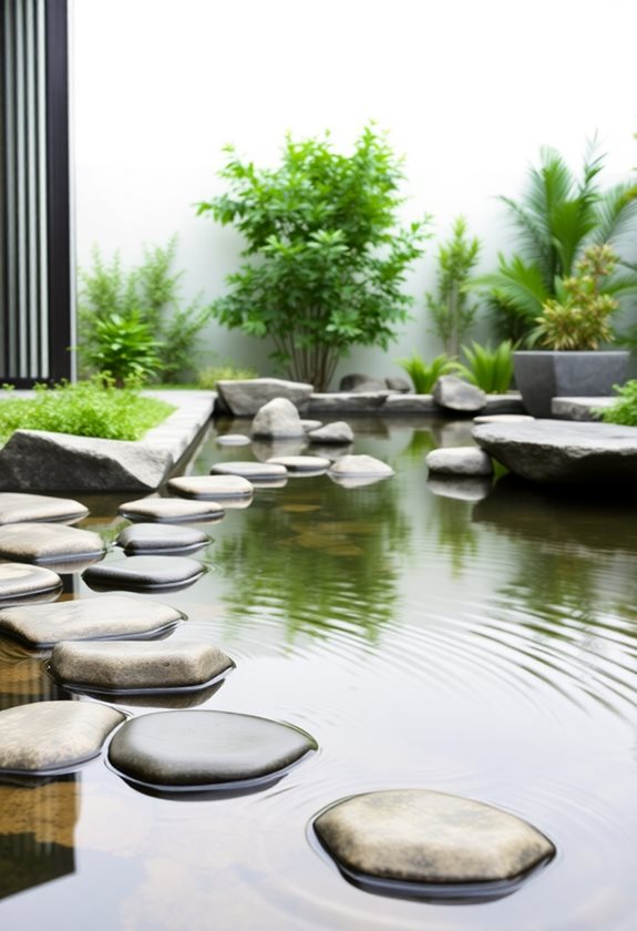 minimalist water feature maintenance