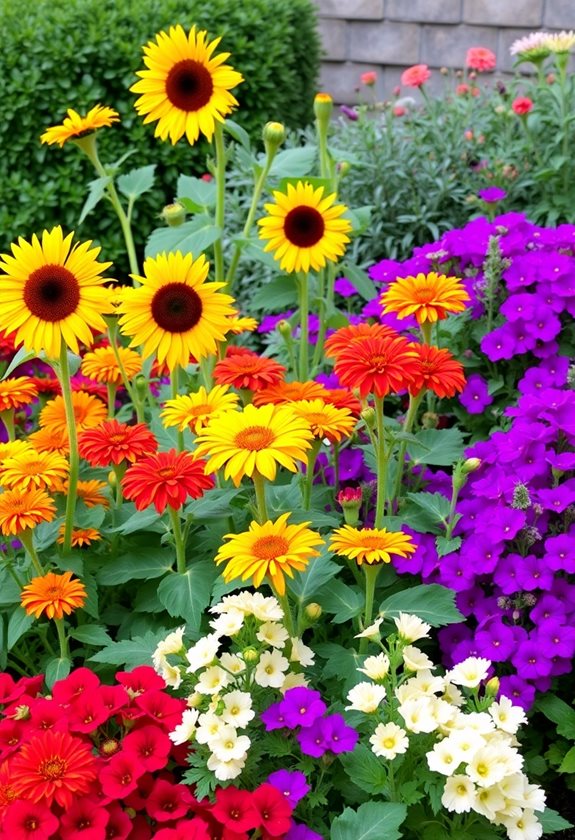 mix flower heights textures