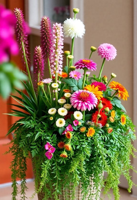 mix heights and textures