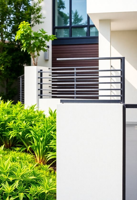 modern elegant metal fencing