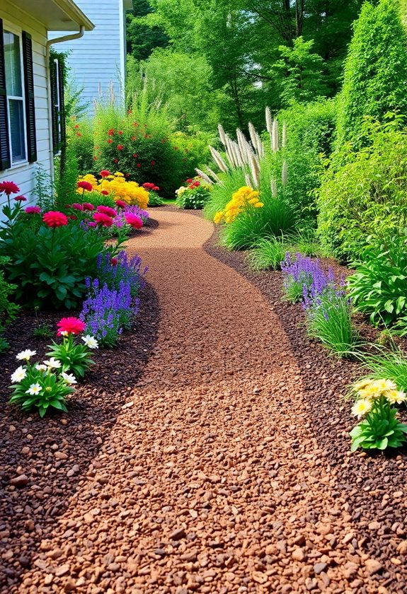 mulch walkways enhance gardens