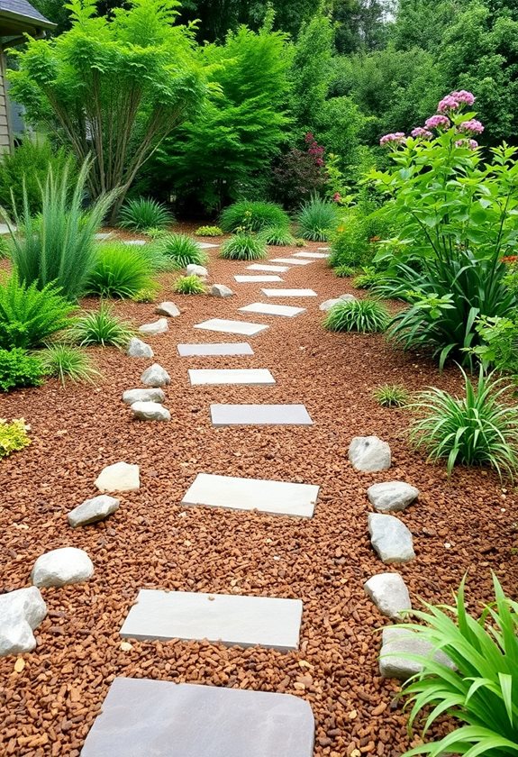mulch walkways save money