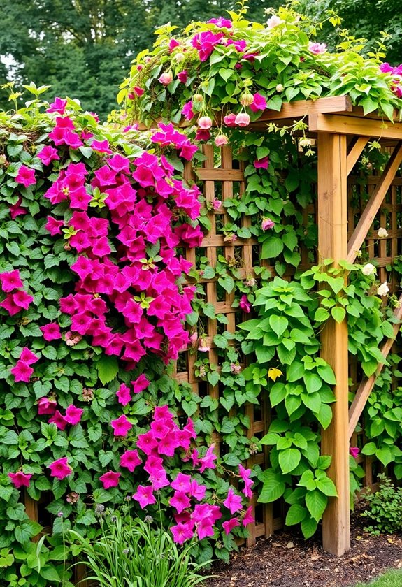 natural barrier with plants