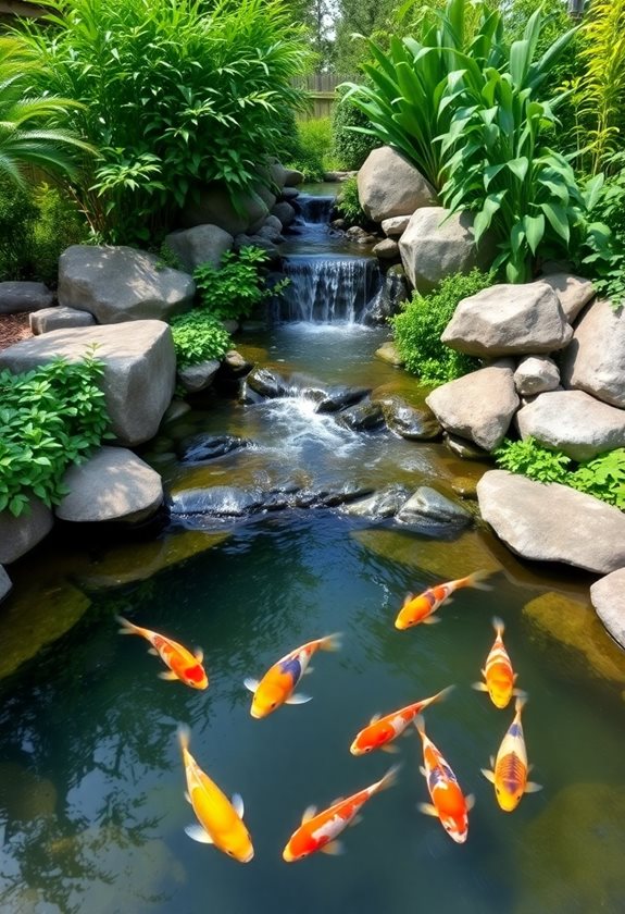 natural koi pond design