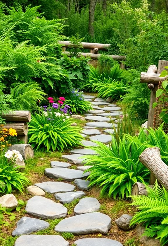 natural rustic garden path