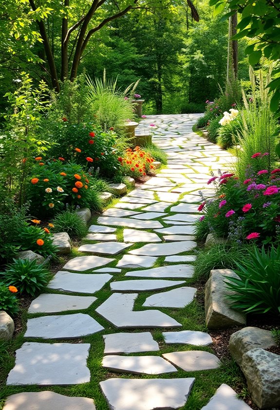 natural stone garden pathways