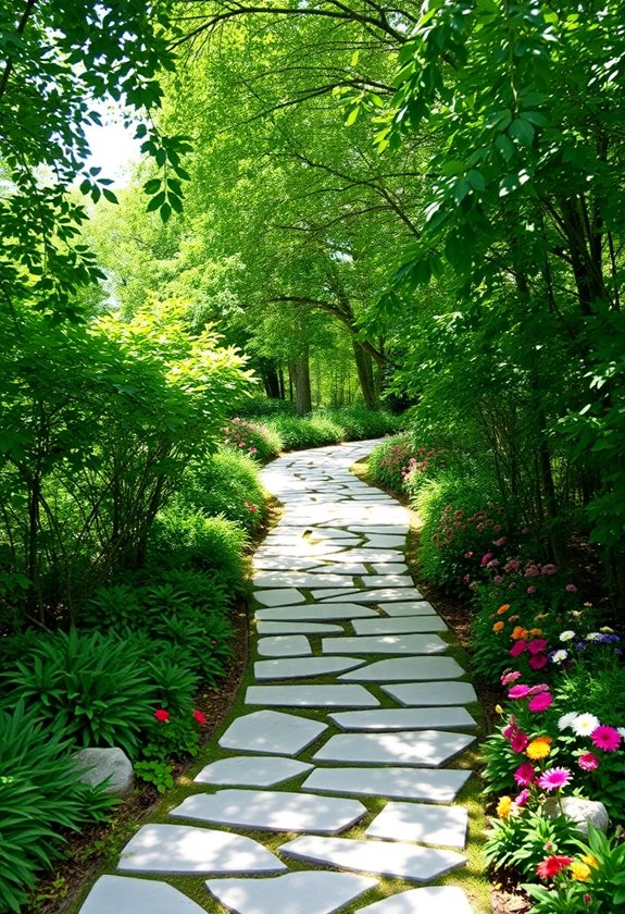 natural stone garden pathways