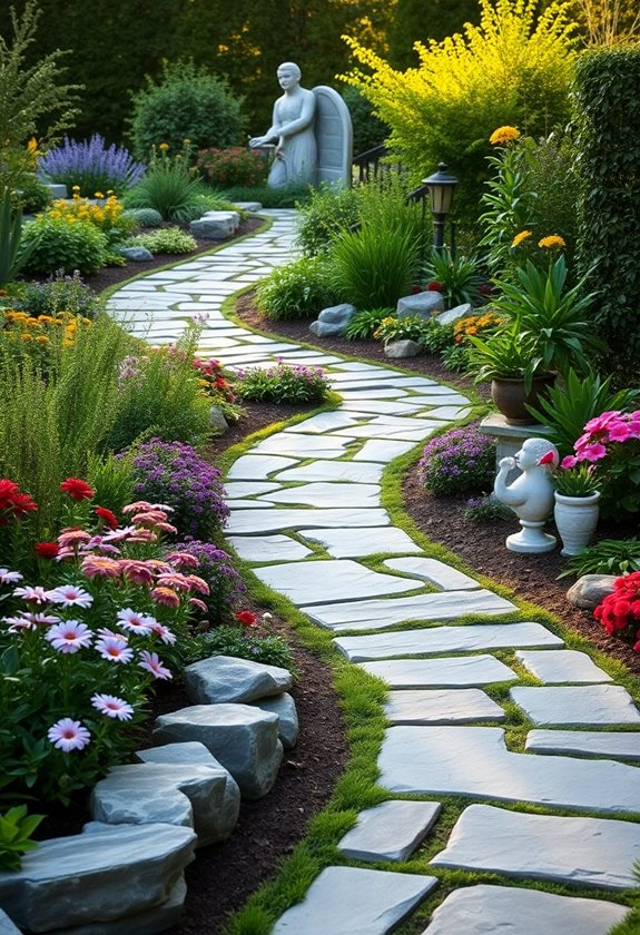 natural stone pathway charm