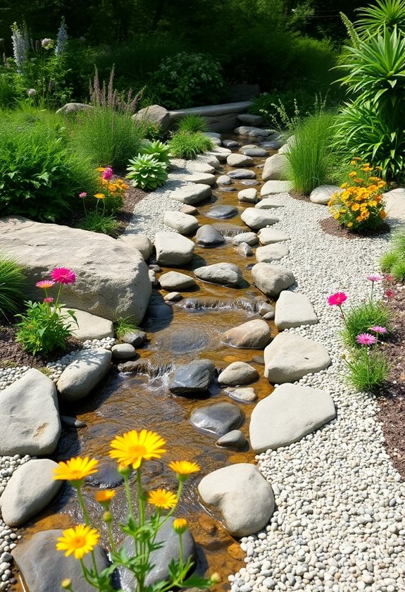 natural stream garden feature