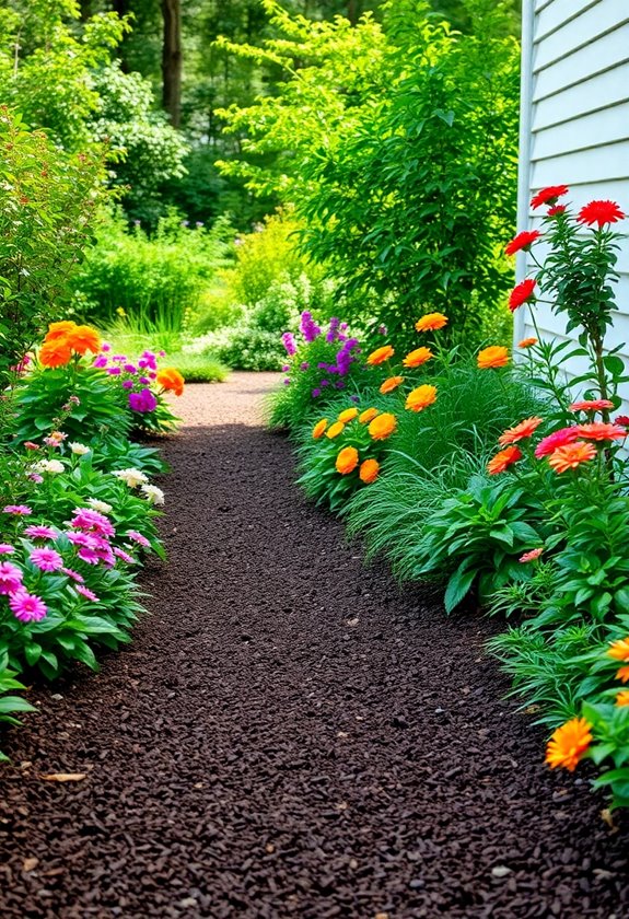 organic mulch enriches gardens