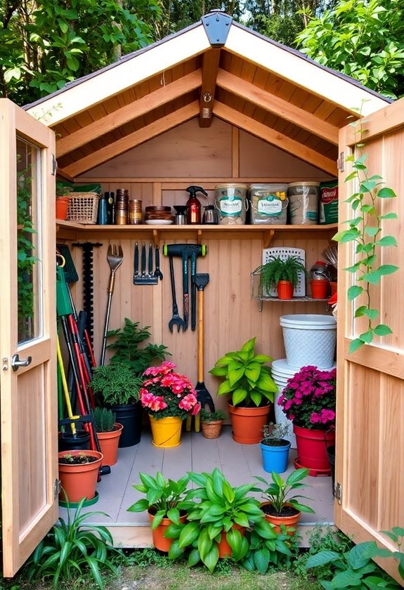 organizing garden tools efficiently