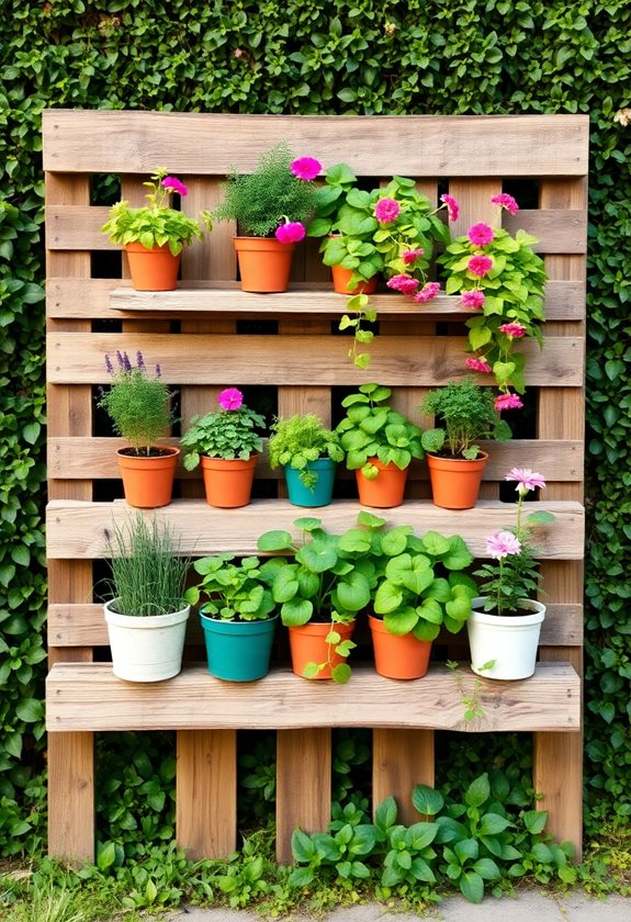 pallet vertical garden decor