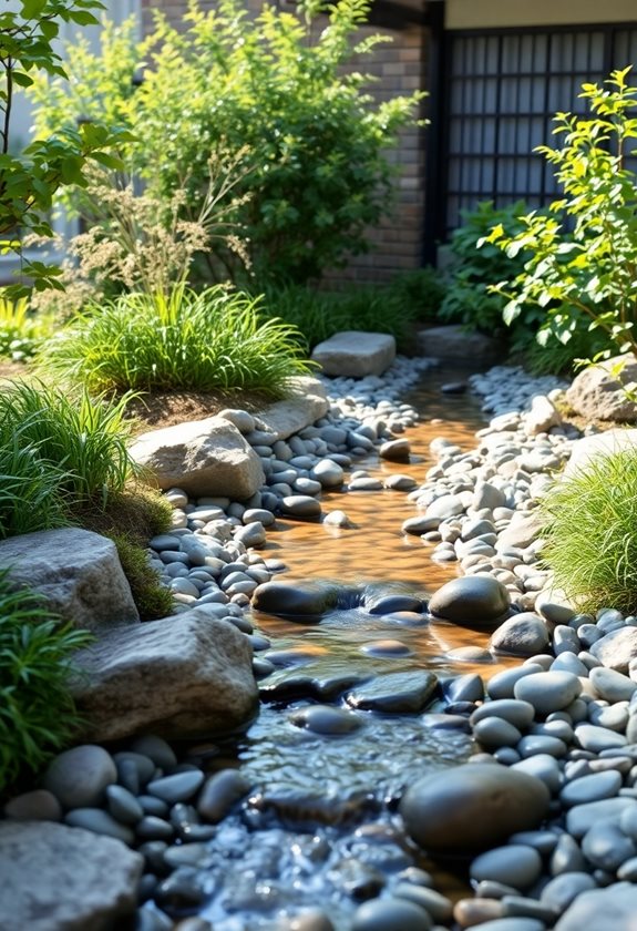 pebble stream garden enhancement