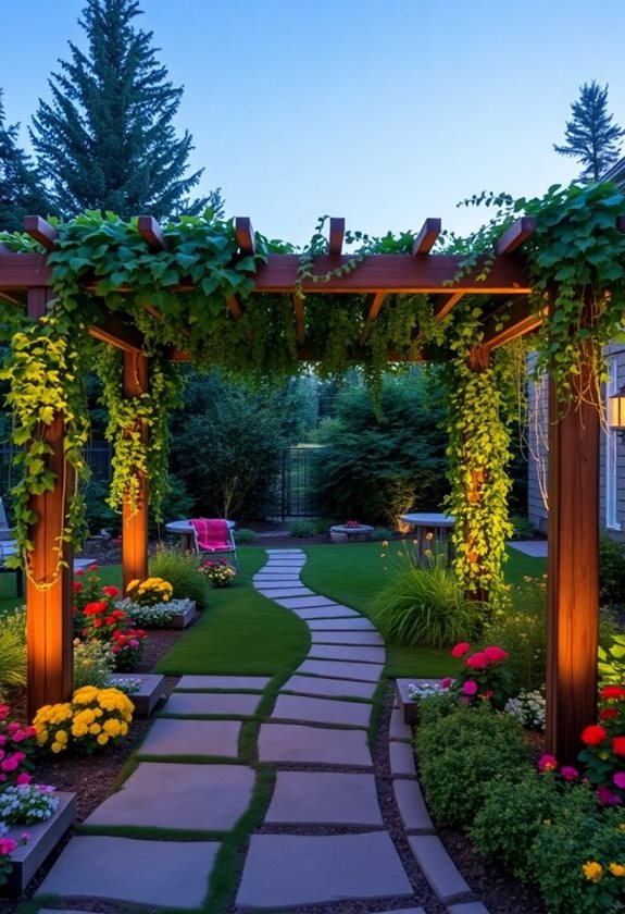 pergola integration in gardens