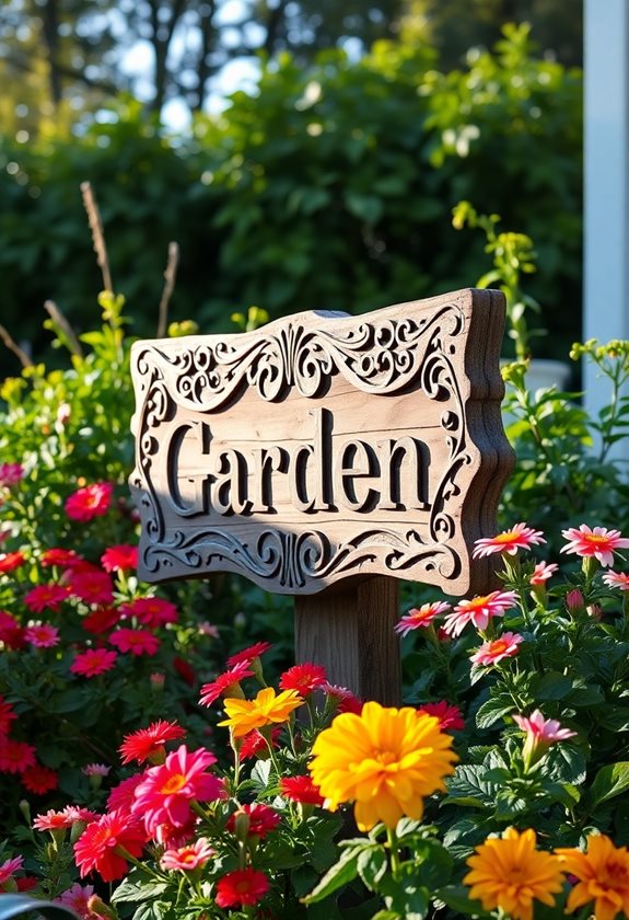 personalized garden sign ideas