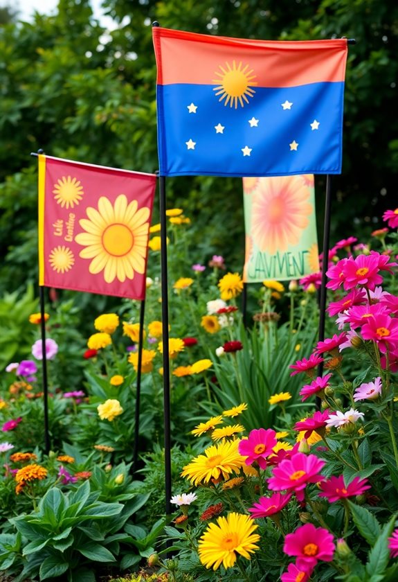 personalized themed garden flags