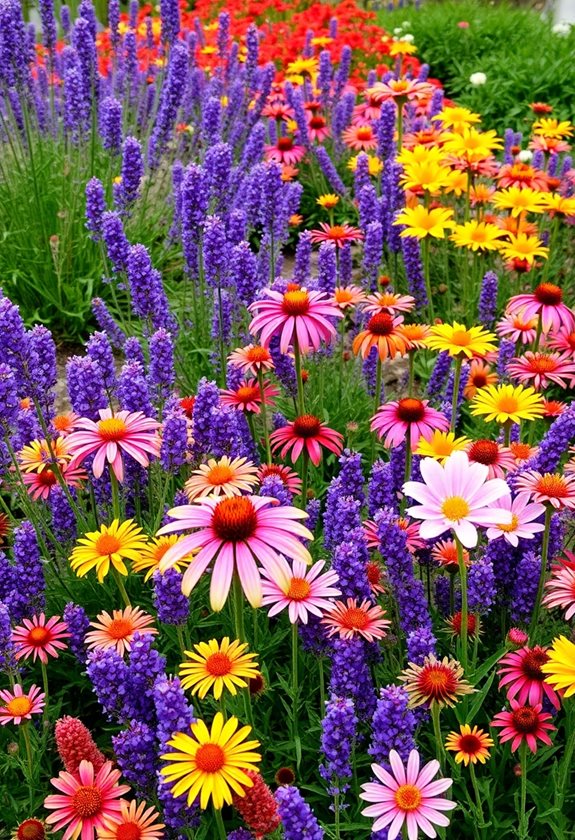 planting in colorful drifts