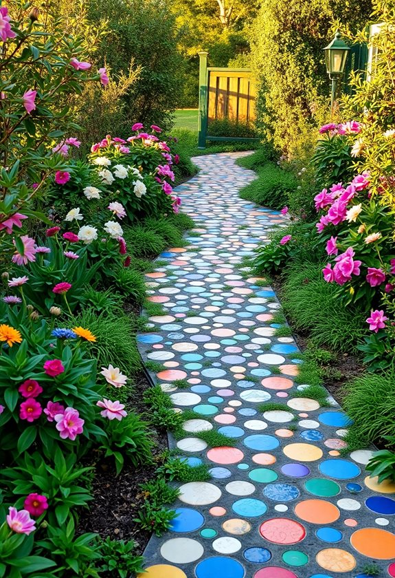 playful mosaic garden pathways