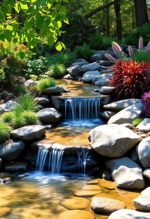 pondless waterfall garden feature