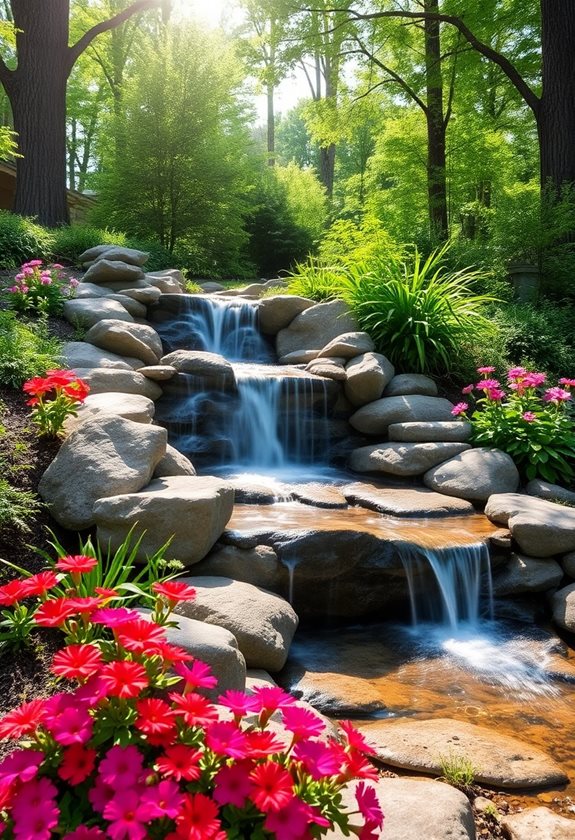 pondless waterfall garden feature