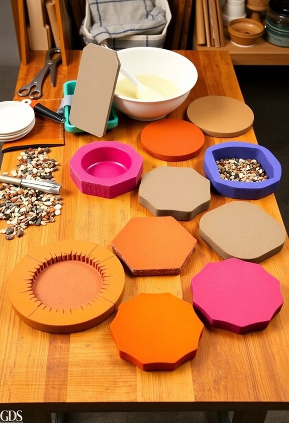 prepare molds for stones