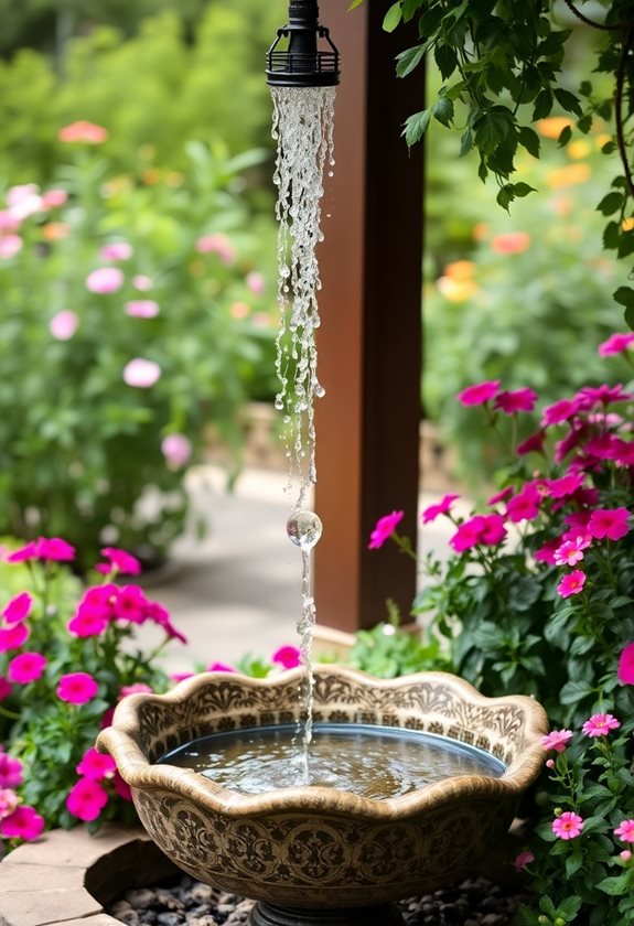 rain chains enhance garden aesthetics