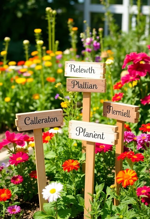 reclaimed wood garden markers