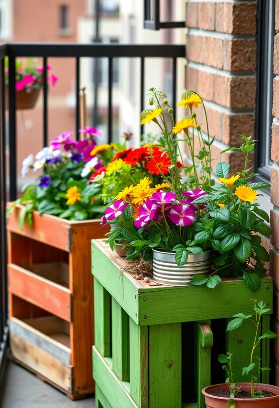 repurpose containers for gardening