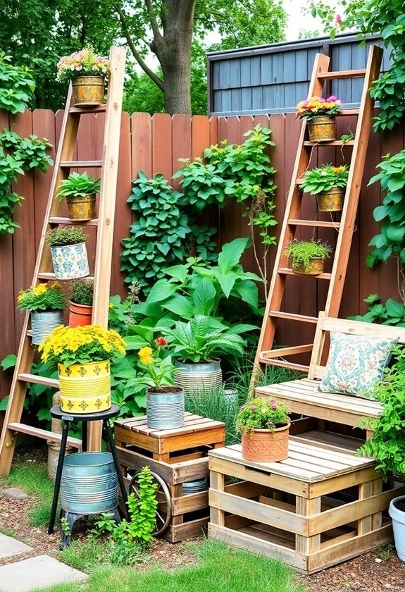 repurpose items for gardening