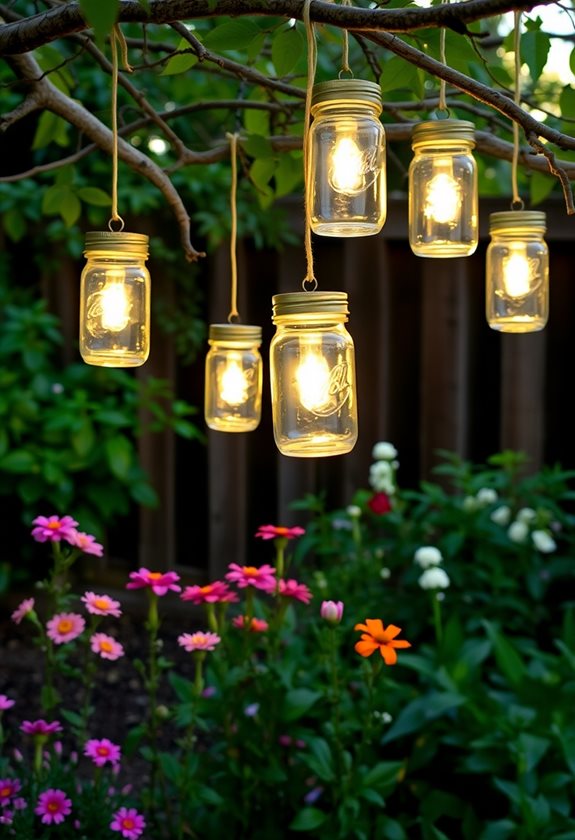 repurposed mason jar lighting