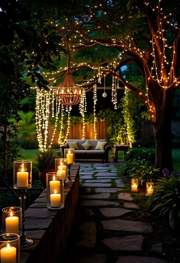 romantic garden candlelight ambiance
