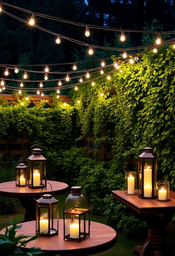 romantic outdoor date lighting