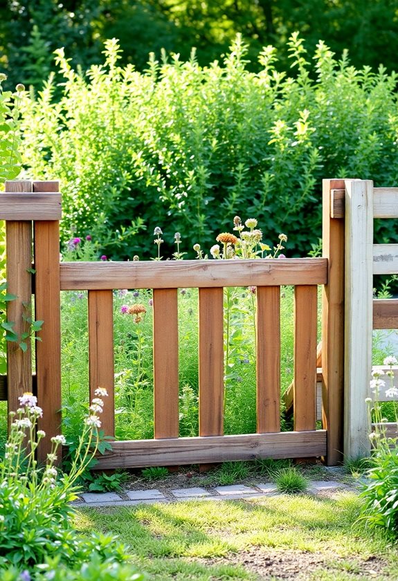 rustic budget friendly garden fencing