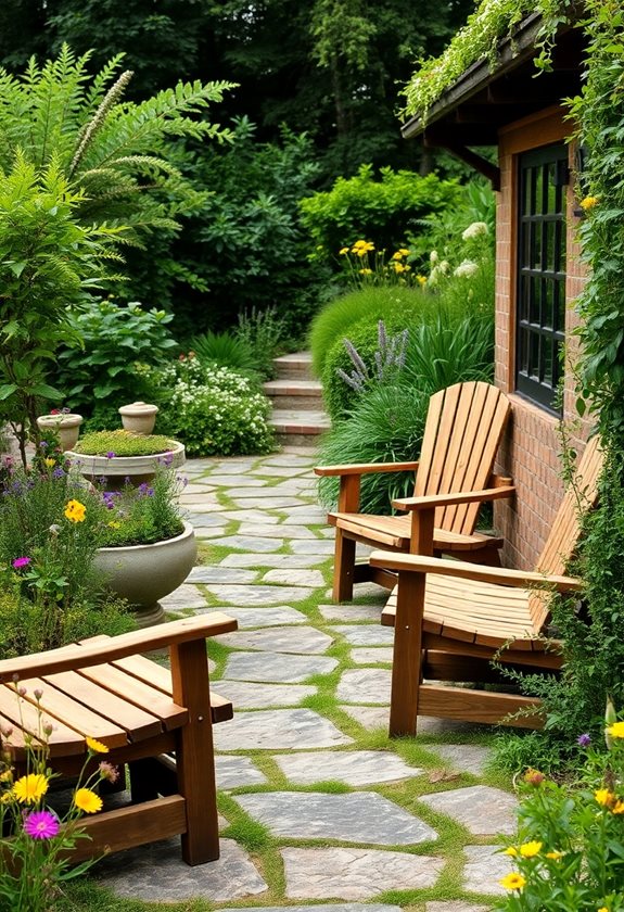 rustic furniture for gardens