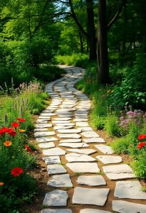 rustic garden path design