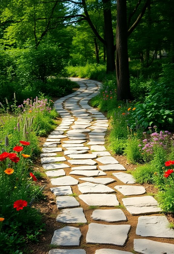rustic garden path design