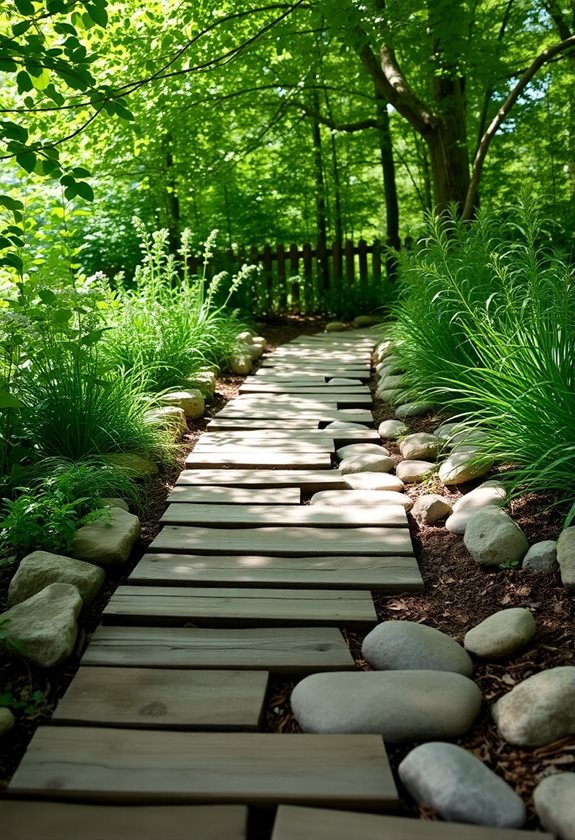 rustic garden path materials