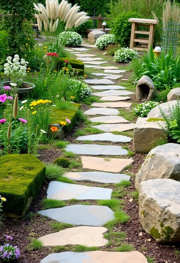 rustic garden pathway ideas