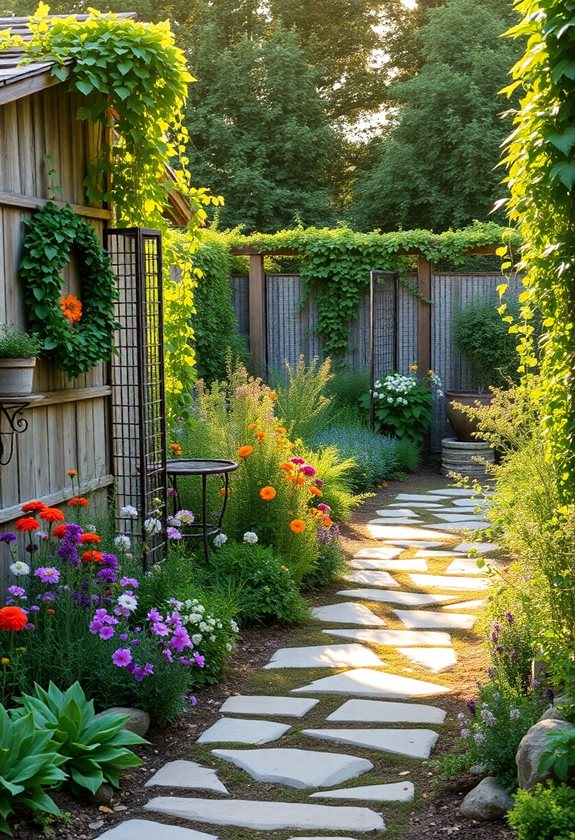 rustic garden plant selection